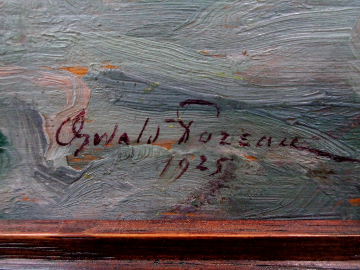 Oil On Panel, Concarneau, By Osvald Poreau-photo-2