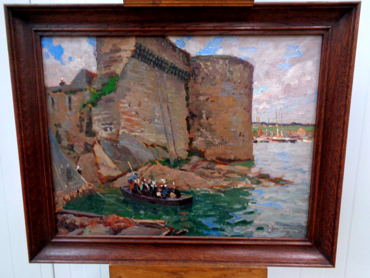 Oil On Panel, Concarneau, By Osvald Poreau
