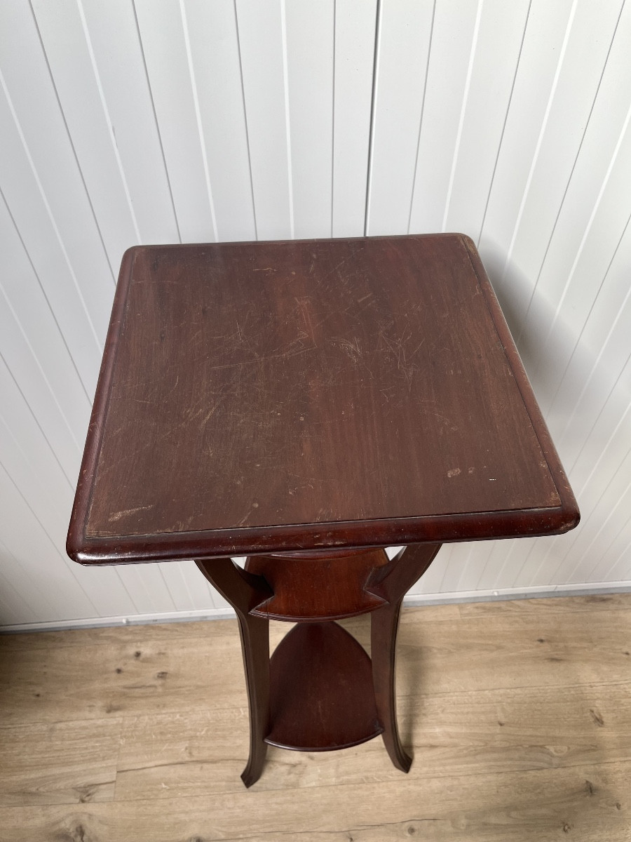 Art Nouveau 1900 Presentation Stand In Mahogany-photo-2