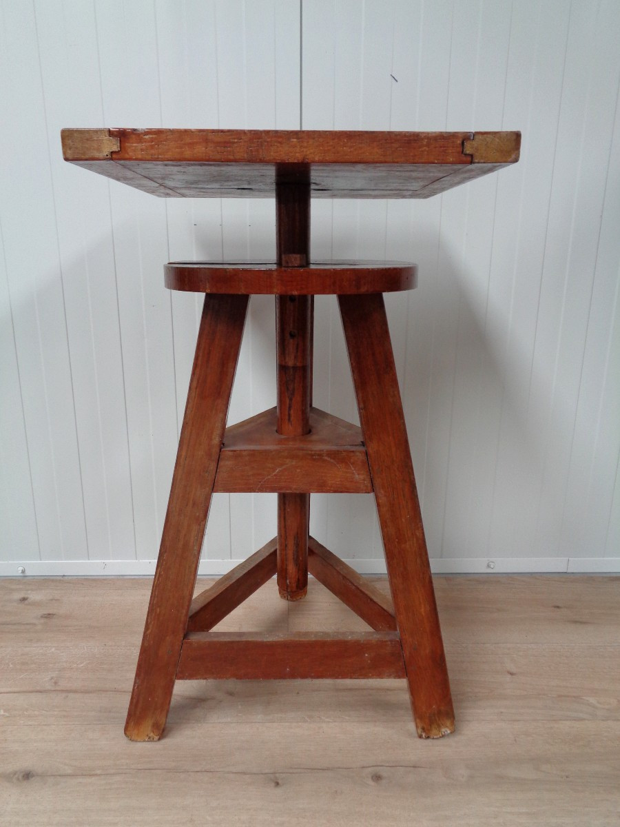 Oak Sculptor's Saddle, Early 20th Century-photo-3