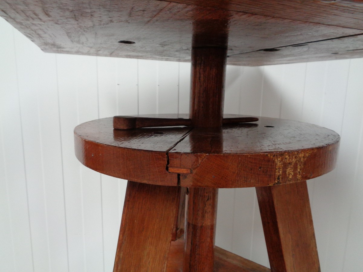 Oak Sculptor's Saddle, Early 20th Century-photo-4