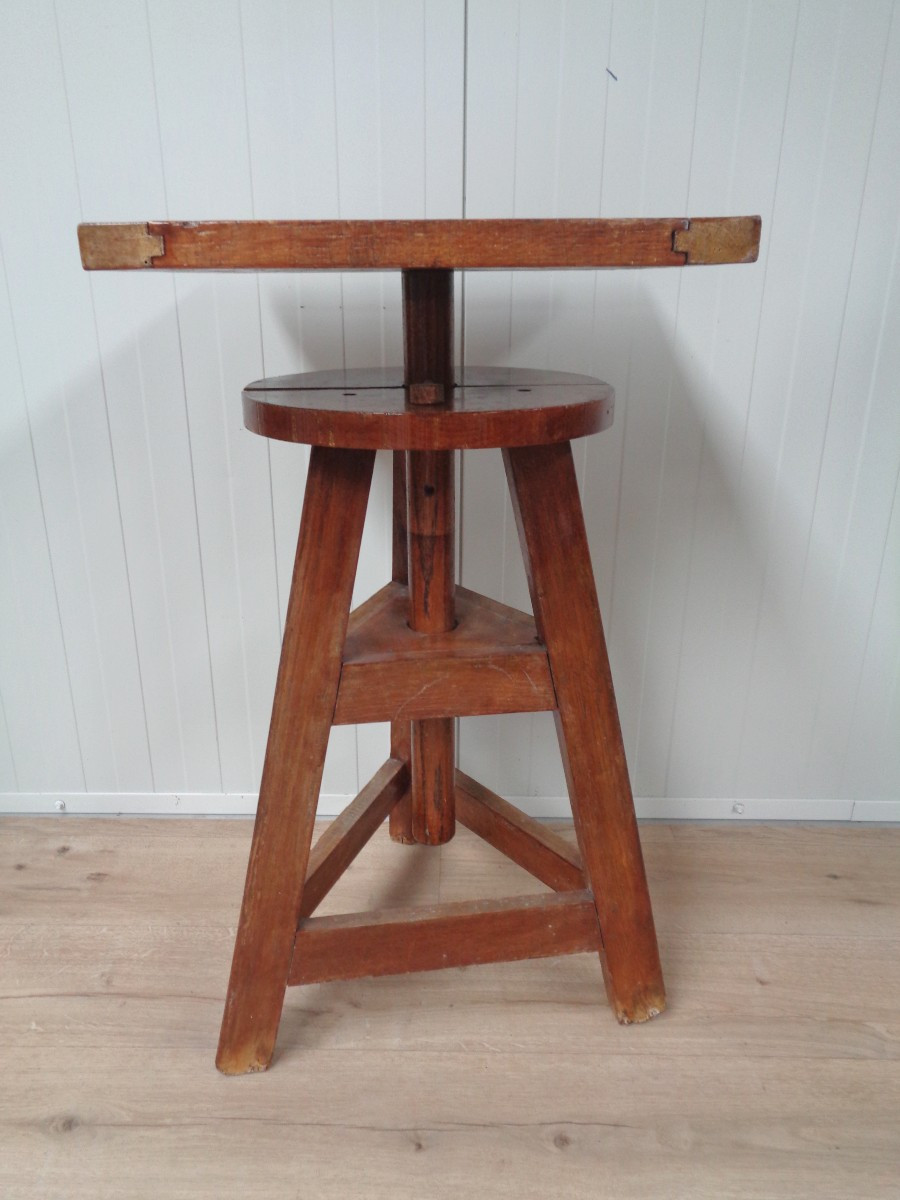 Oak Sculptor's Saddle, Early 20th Century-photo-6