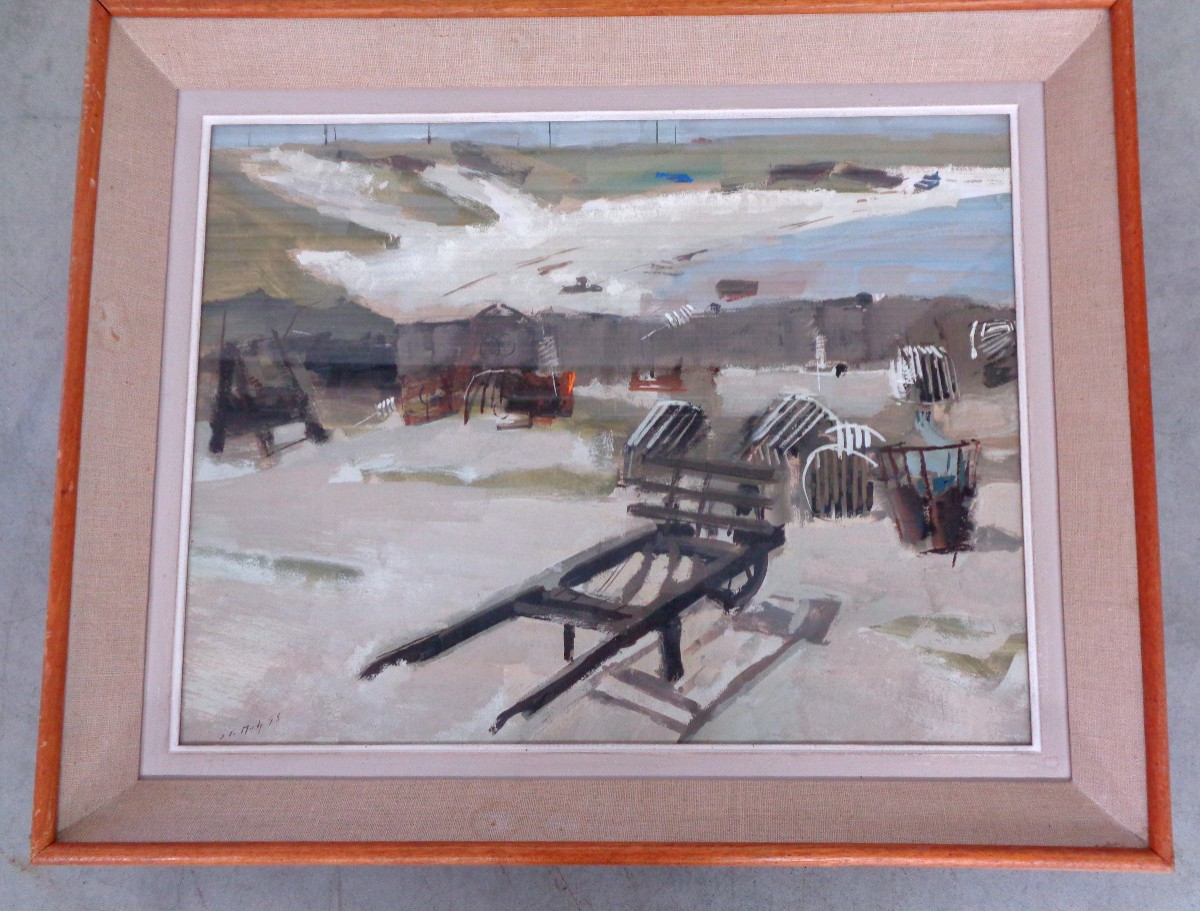 Gouache On Paper By Jean Le Merdy-photo-2