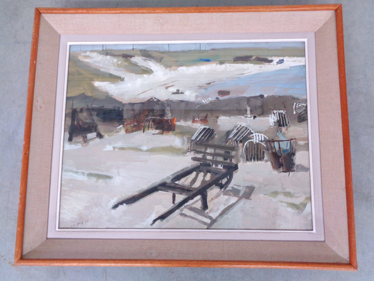 Gouache On Paper By Jean Le Merdy
