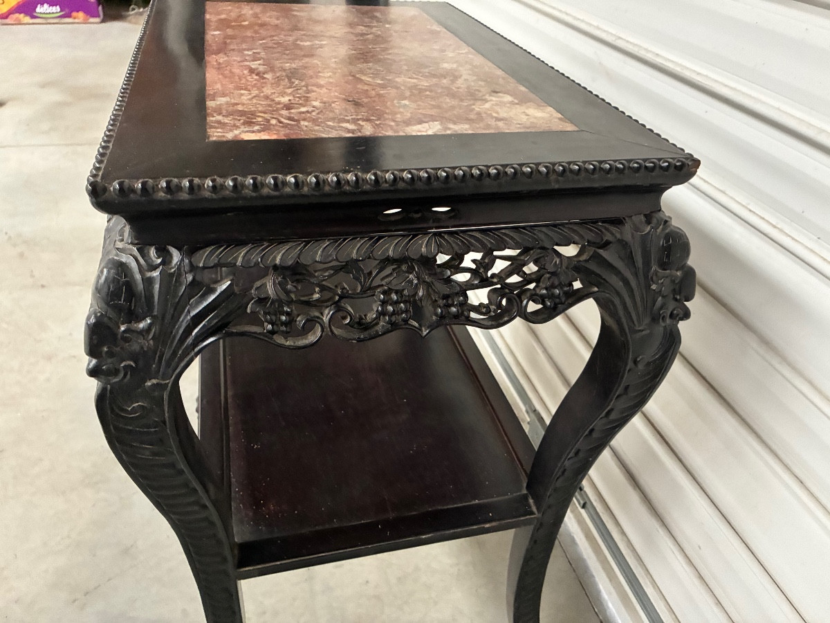 Far Eastern Ironwood Coffee Table, Early 20th Century-photo-2