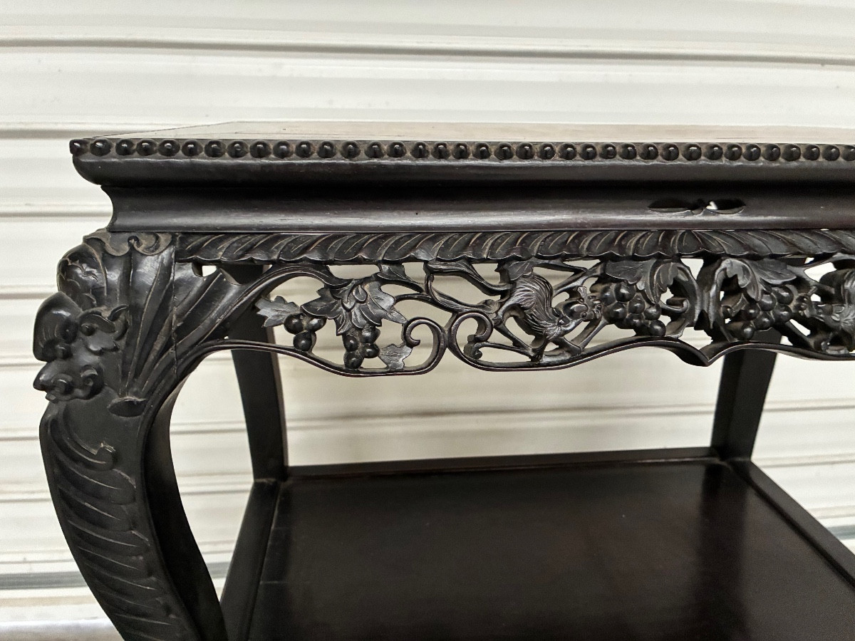 Far Eastern Ironwood Coffee Table, Early 20th Century-photo-3