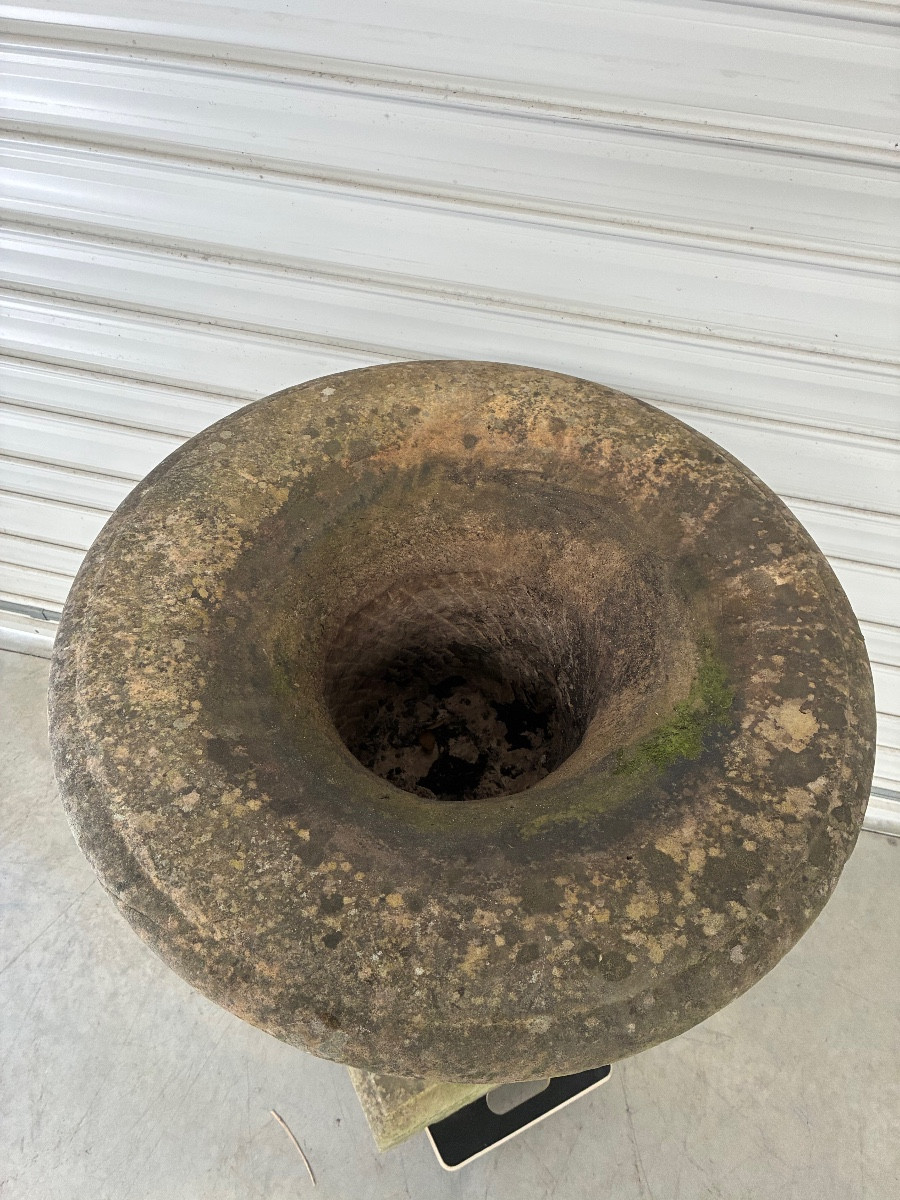 Late 19th Century Marble Garden Vase-photo-3
