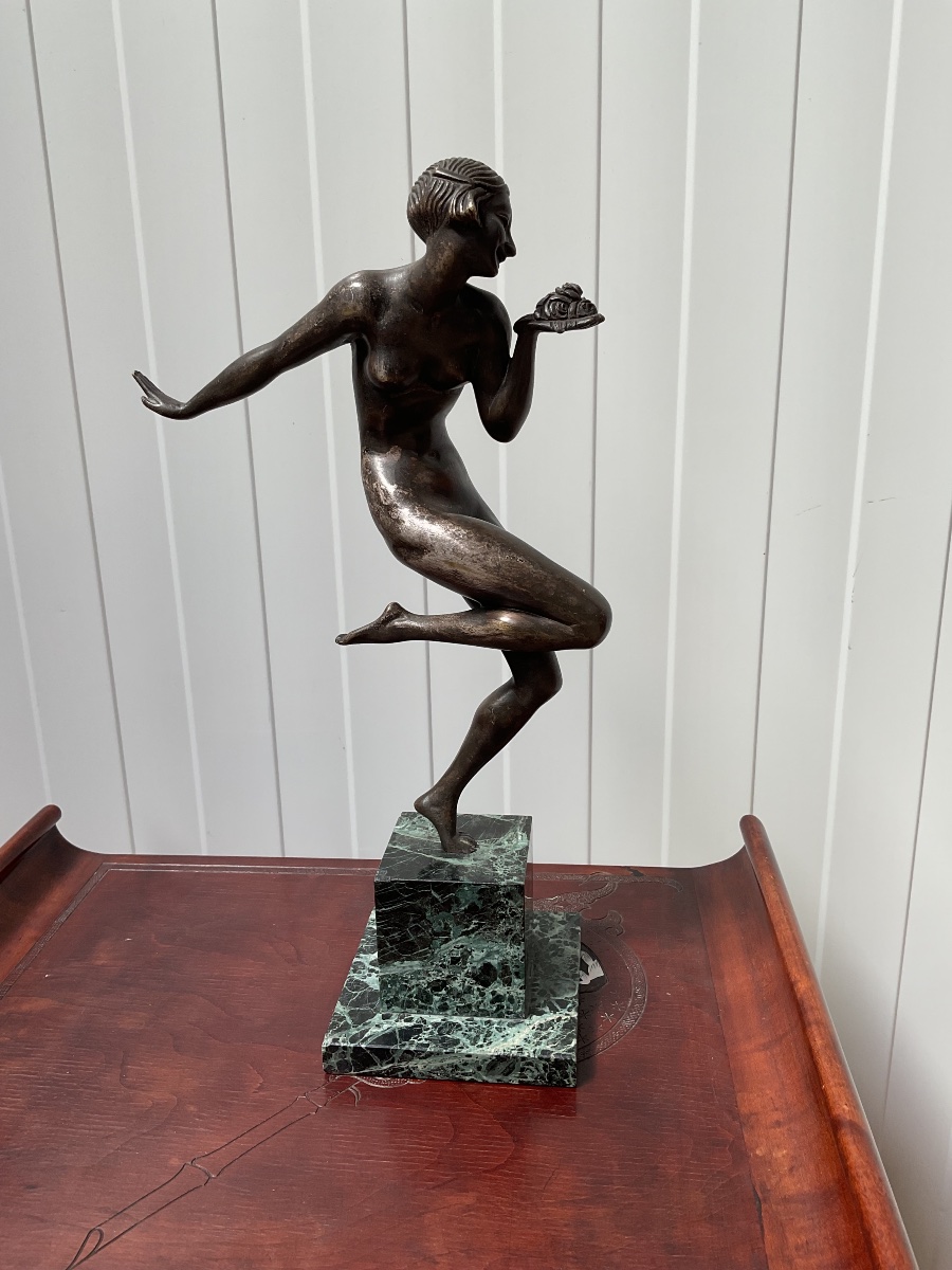 Bronze Art-Déco danseuse signée Gauthier-photo-3