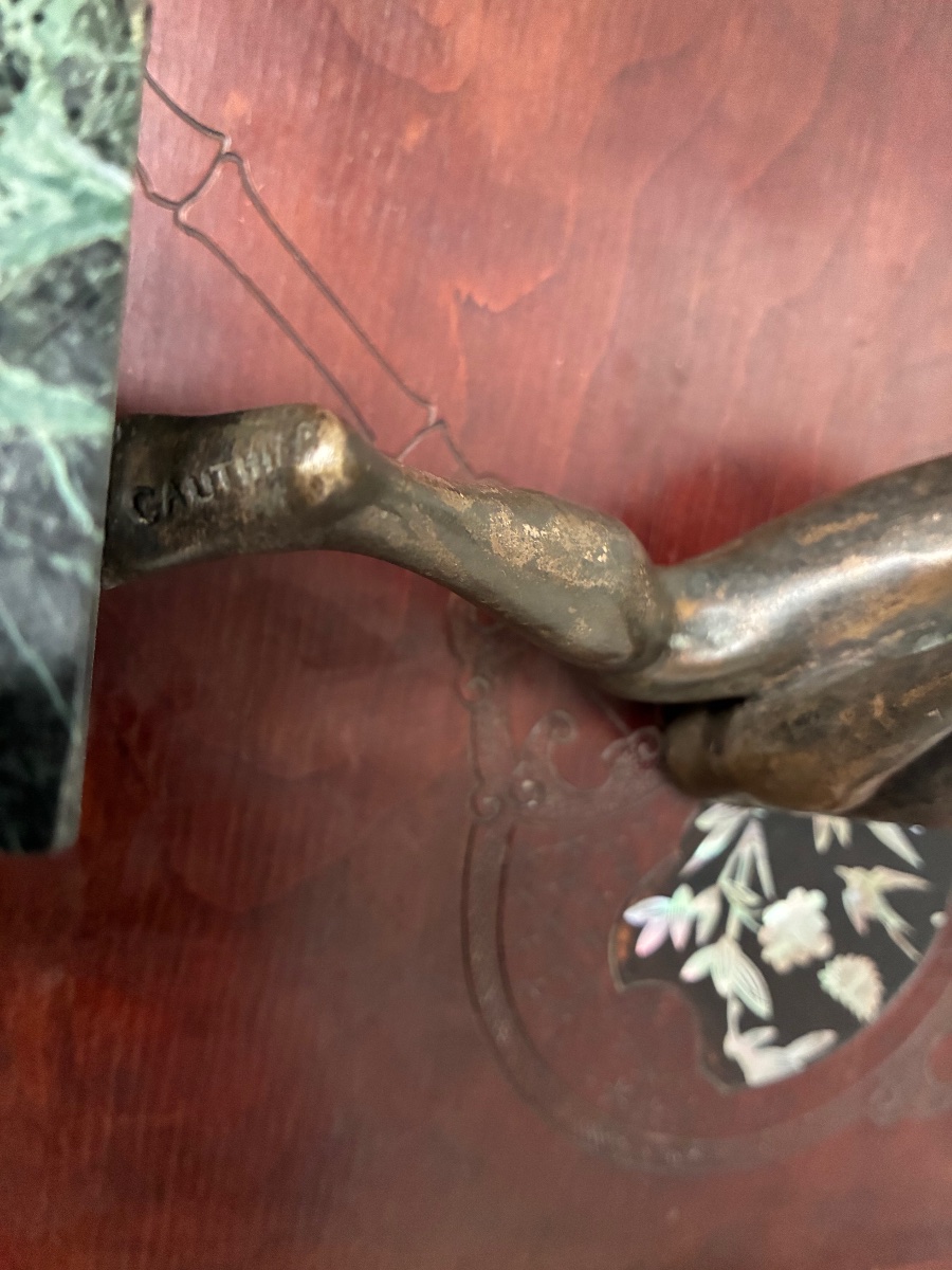 Art Deco Bronze Dancer Signed By Gauthier-photo-1
