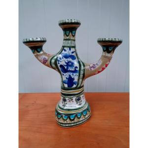 Kéraluc Earthenware Candlestick By A. l'Helguen