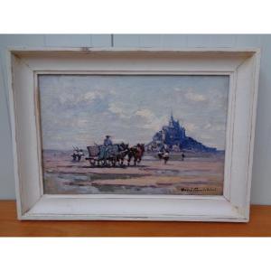 HST de André Prévot-Valéri "Pêcheurs à pied dans la baie du Mont-St-Michel"