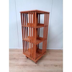 Rotating Oak Bookcase