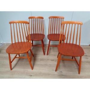 Quatre chaises  Suédoises 1960