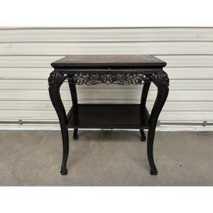 Table de salon Extrême-Orient en bois de fer début XXème siècle 