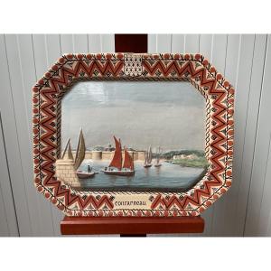 Late 19th-century Porquier-beau Plaque, Concarneau 