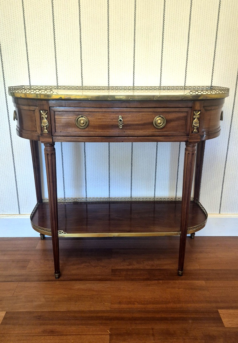 Console desserte d'époque Louis XVI de F SCHEY-photo-2
