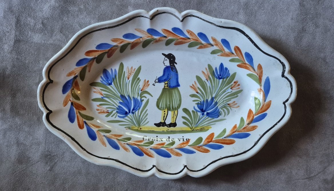 19th-century Quimper Earthenware Plate