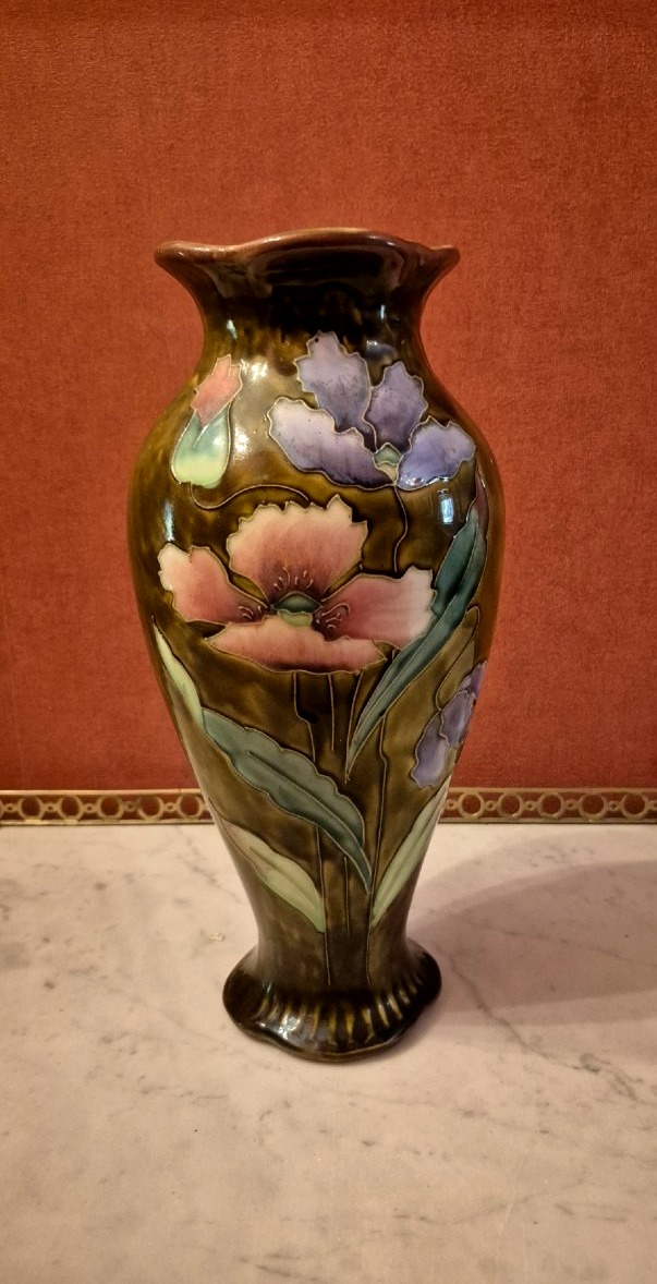 Vase en faïence fine de Longchamp vers 1900