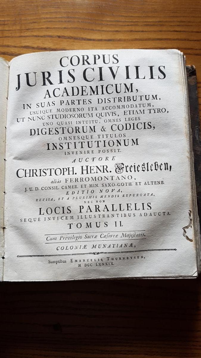 Corpus Juris Civilis De Ferromontano 1789-photo-2