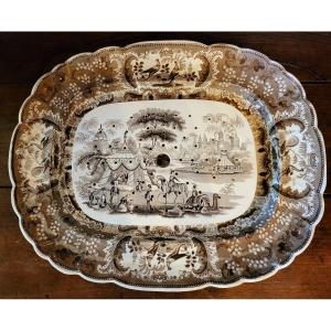 Large Dish In Fine Earthenware From Bordeaux