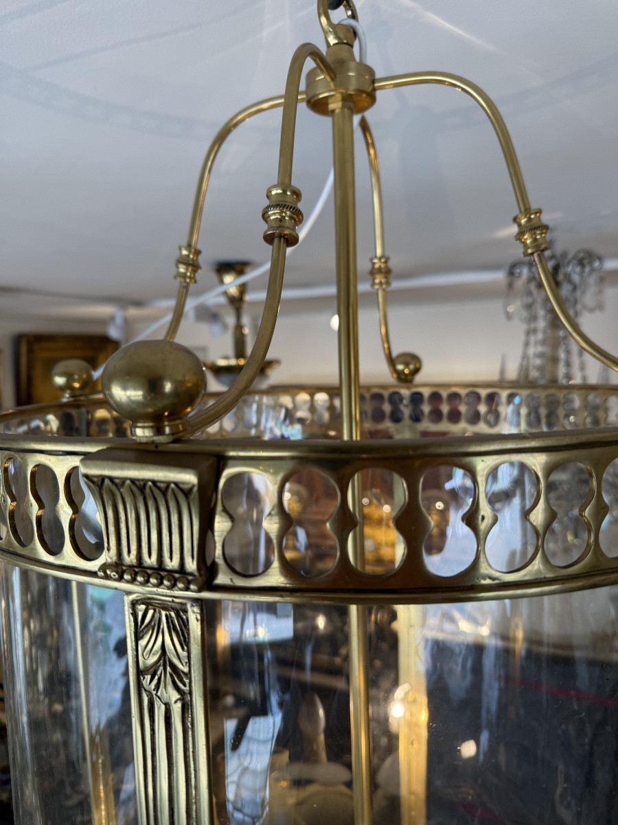 Grande Paire De Lanterne De Style Louis XVI En Bronze doré -photo-1