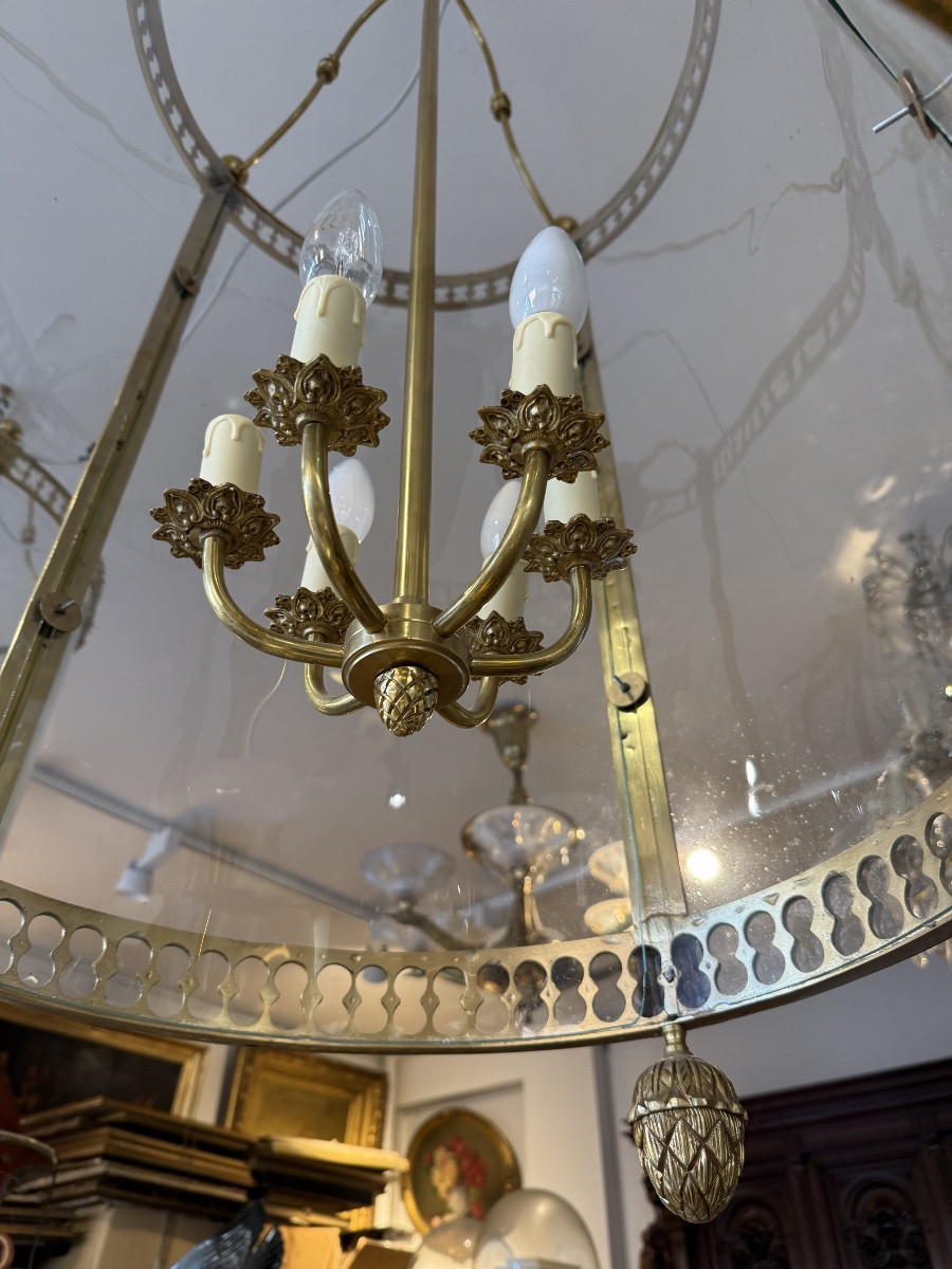 Grande Paire De Lanterne De Style Louis XVI En Bronze doré -photo-2