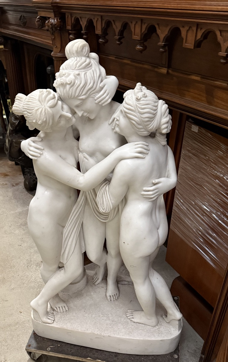 Sculpture En Marbre « Les Trois Graces »-photo-1
