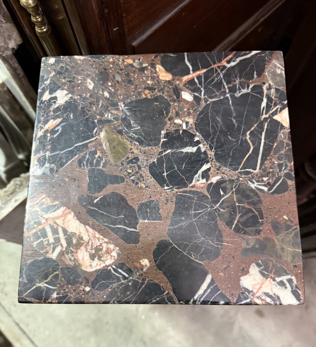 Pair Of Louis XVI Style Marble And Bronze Columns-photo-4