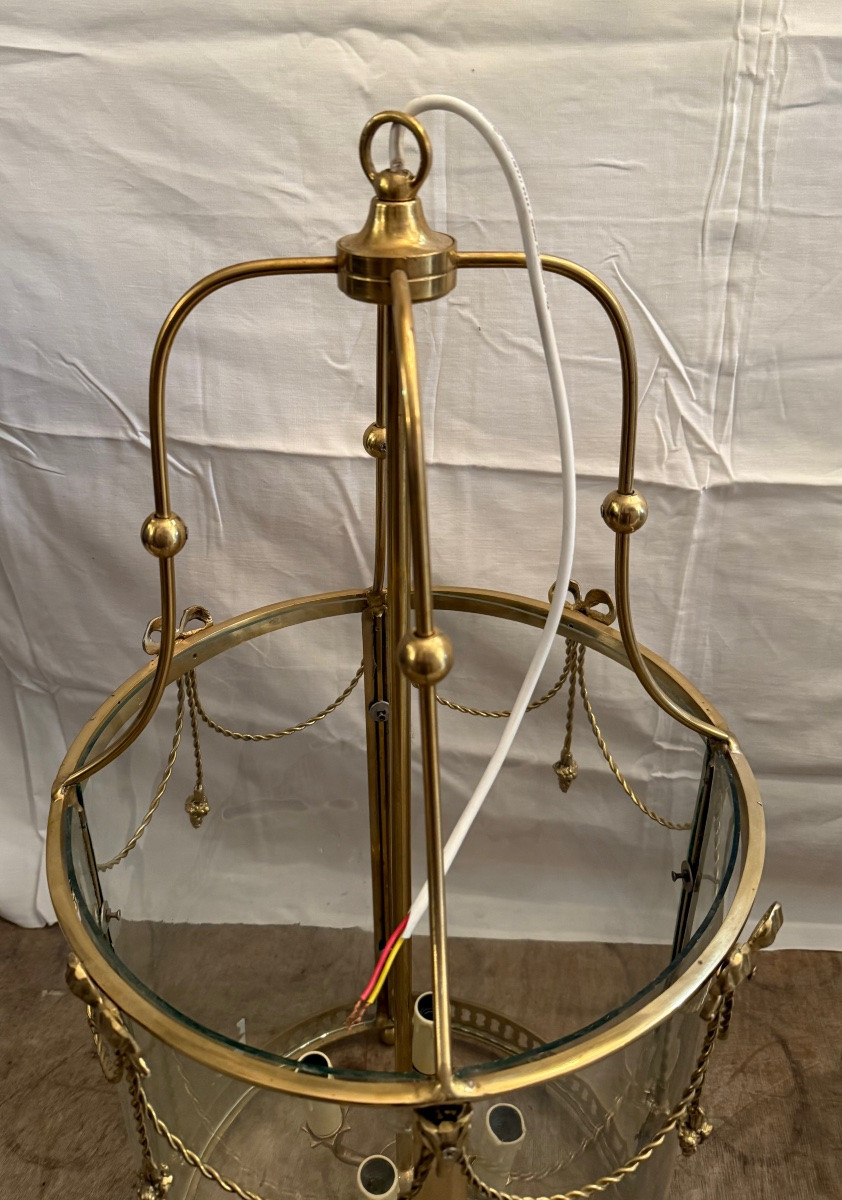 Paire De Lanterne En Bronze De Style Louis XVI-photo-4