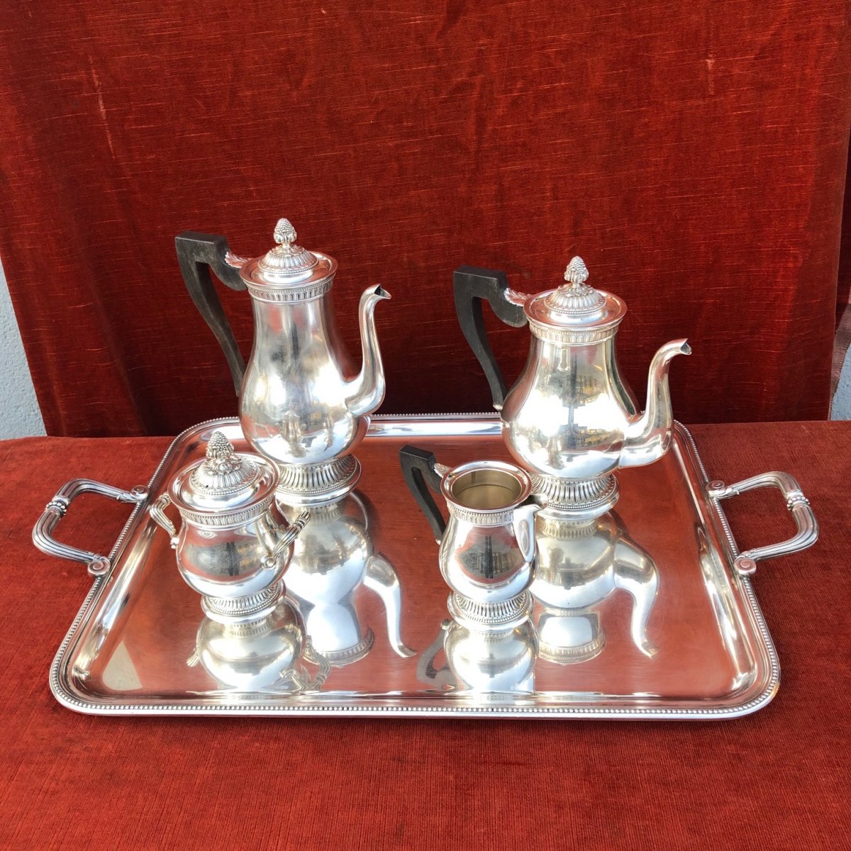 Christofle. Silver Metal Tea And Coffee Service