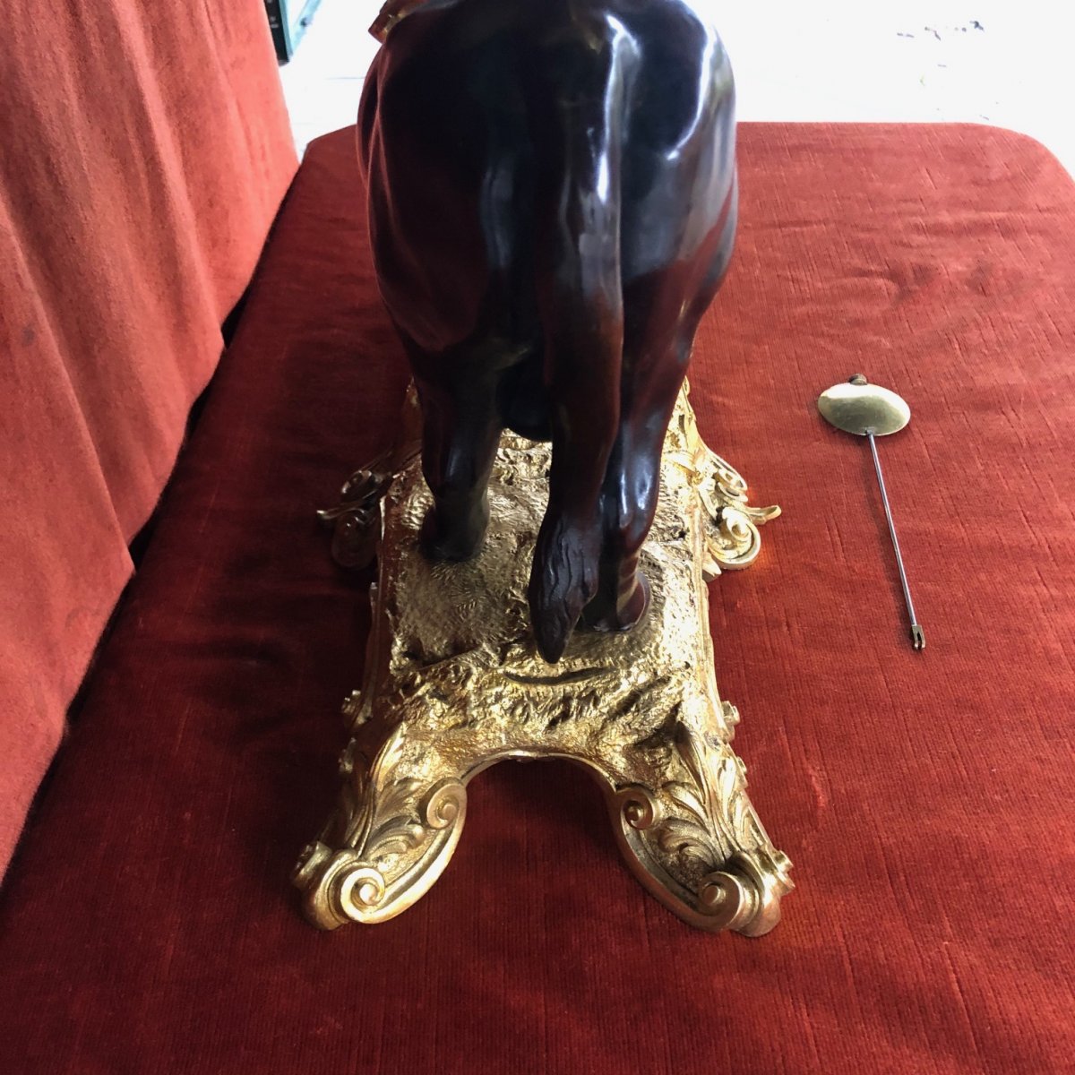 Importante Pendule En Bronze Au Taureau Napoléon III-photo-2