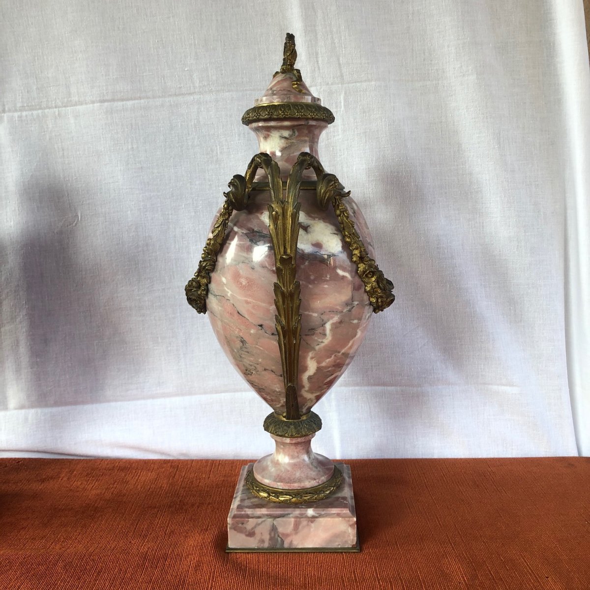 Pair Of Marble And Bronze Cassolettes -photo-2