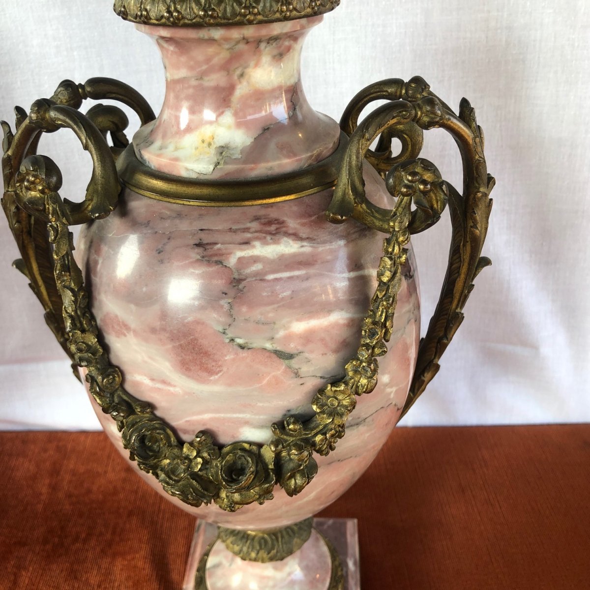 Pair Of Marble And Bronze Cassolettes -photo-3