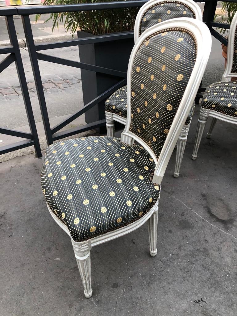 6 Chaises De Style Louis XVI-photo-3