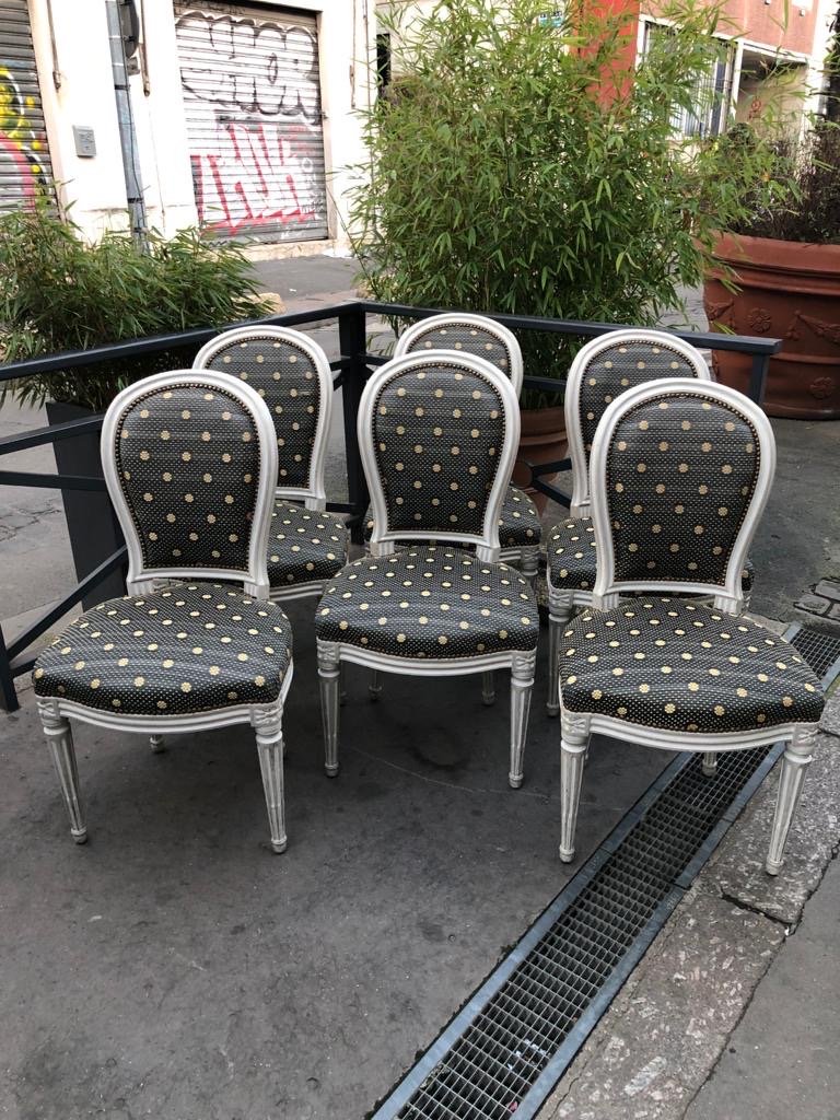 6 Louis XVI Style Chairs-photo-2