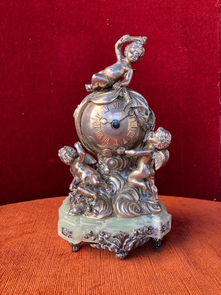 Pendule En Argent Massif -photo-2