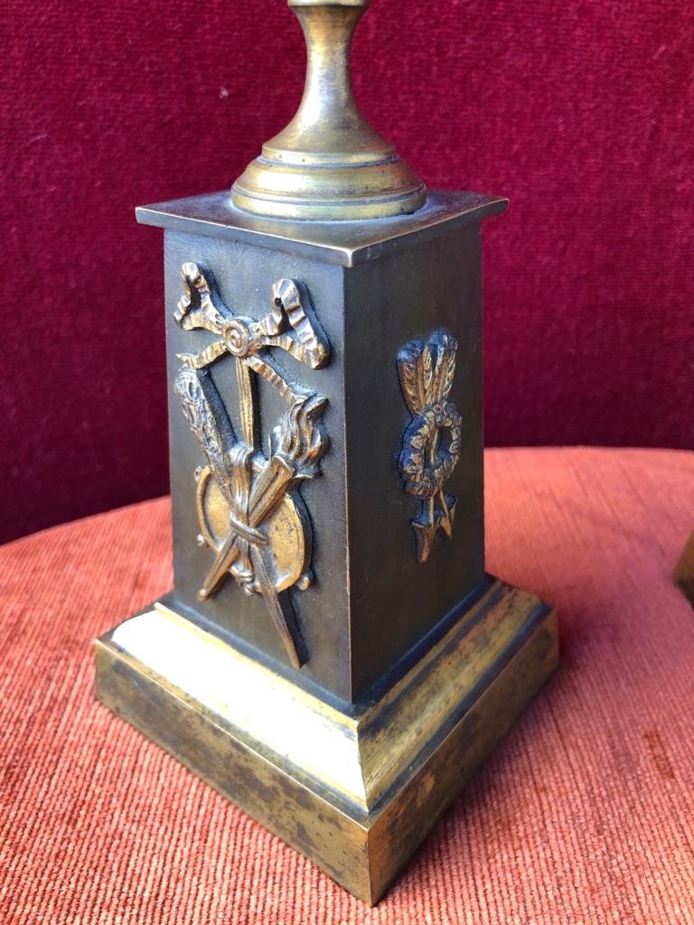 Paire D’urnes En Bronze -photo-4