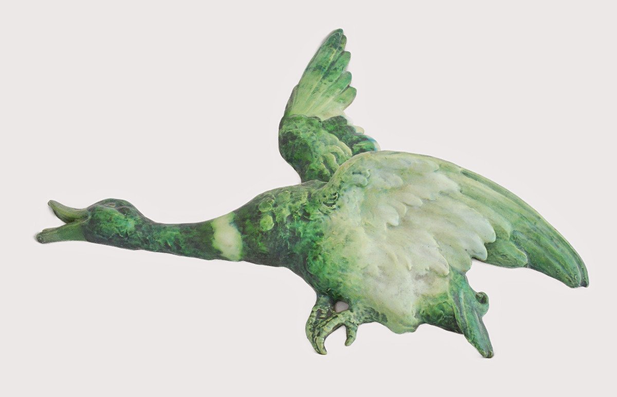 Wall-mounted Green Duck From Lachenal