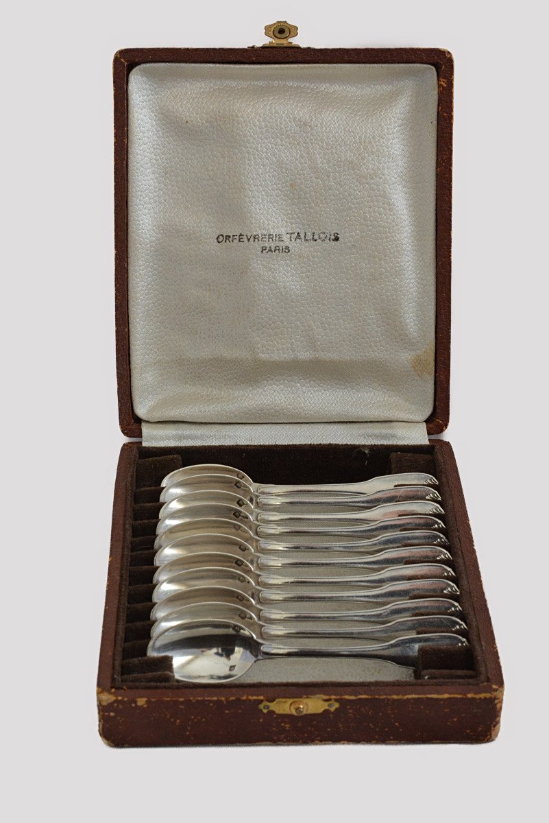 Small Silver Spoons In A Box