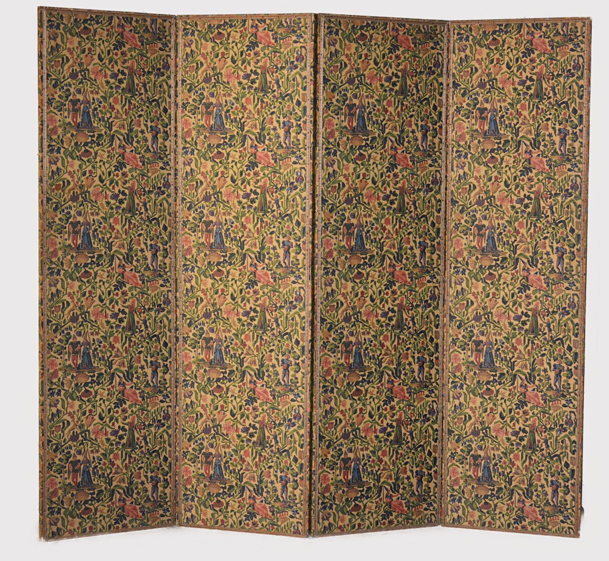 Large 18th  Century Style Canvas Screen