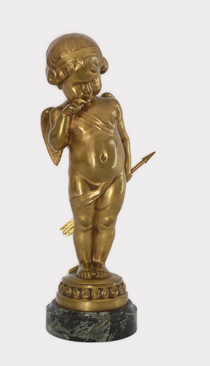 Bronze Of Cupid By Lucienne Heuvelmans