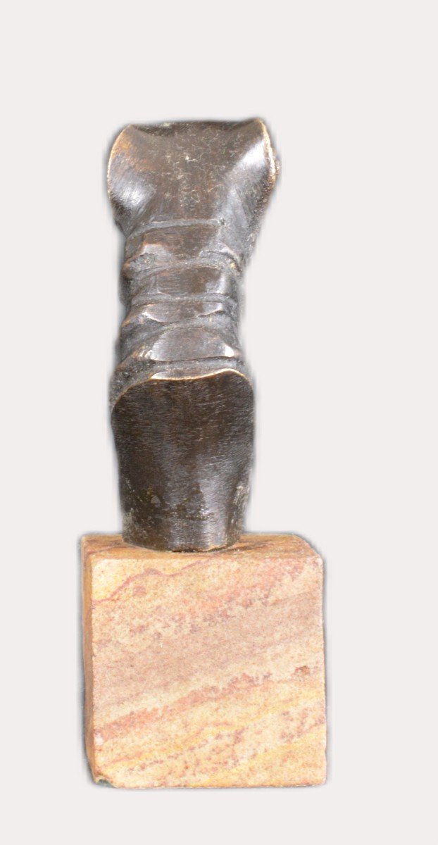 Tête de lévrier en bronze-photo-4