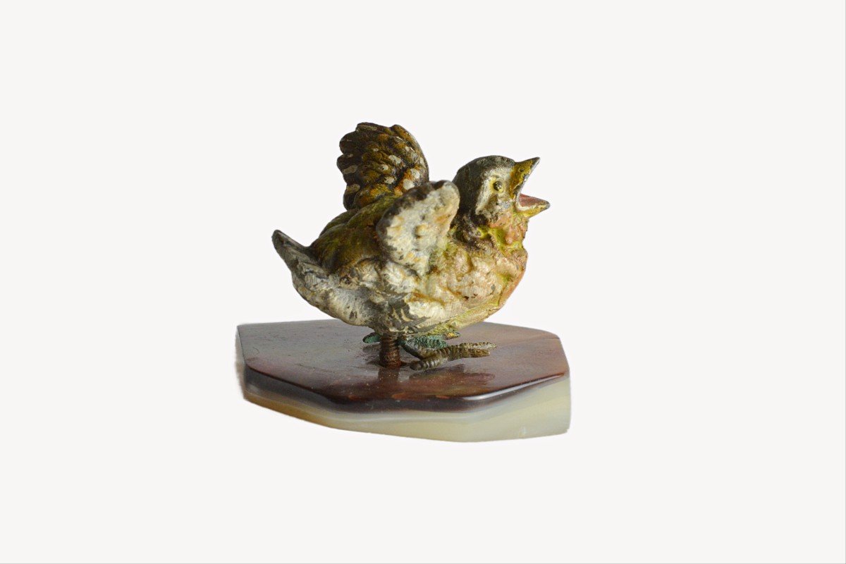Bronze de Vienne à l'oiseau-photo-2