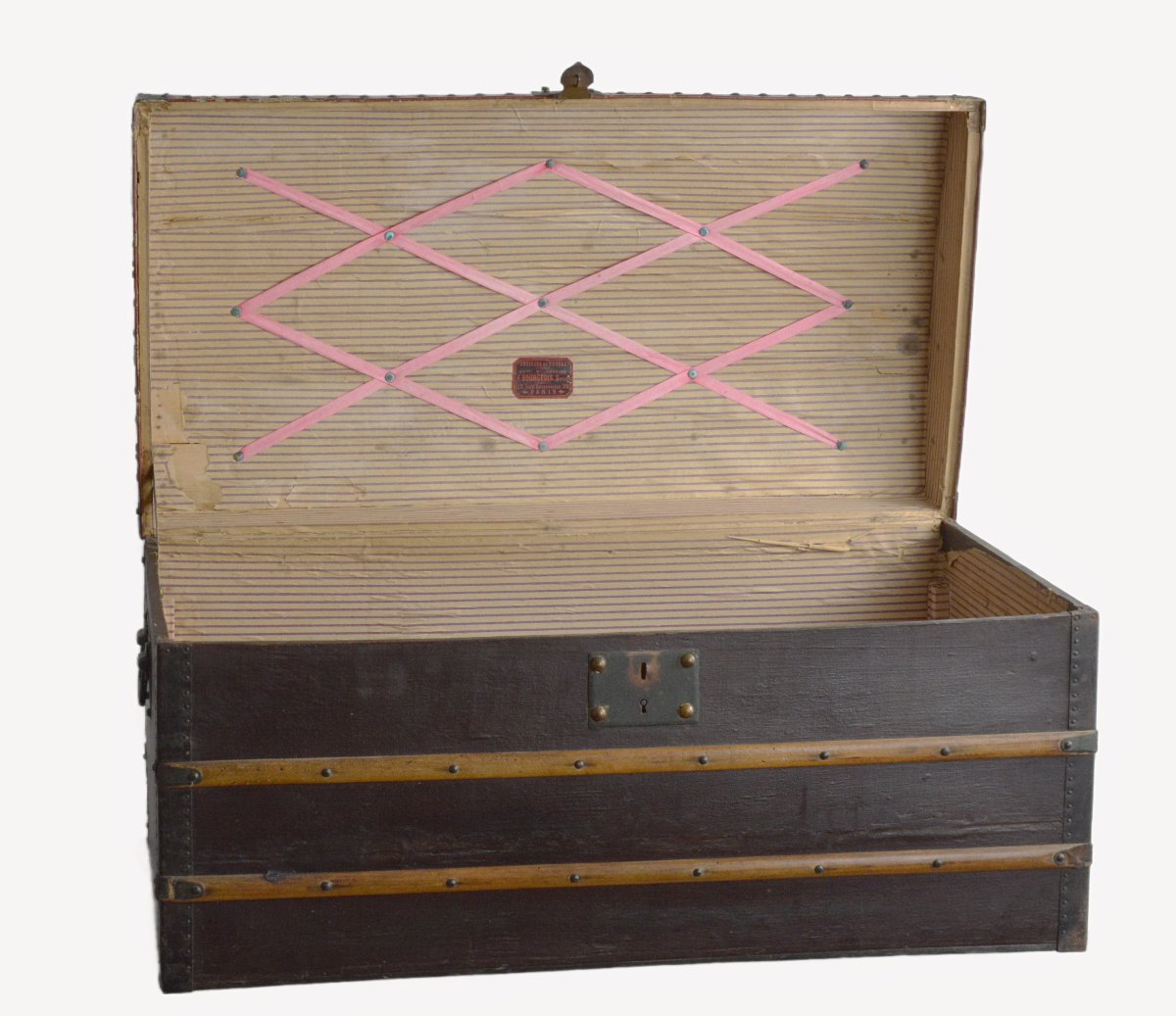 Petite malle de voyage bombée -photo-1