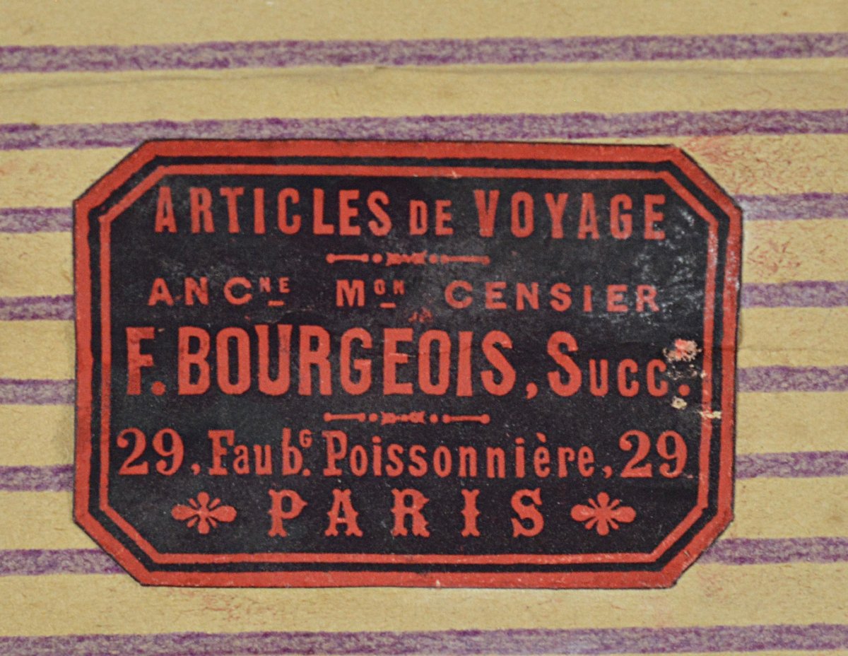 Petite malle de voyage bombée -photo-2