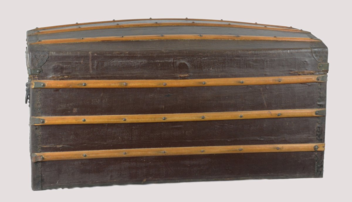 Petite malle de voyage bombée -photo-5