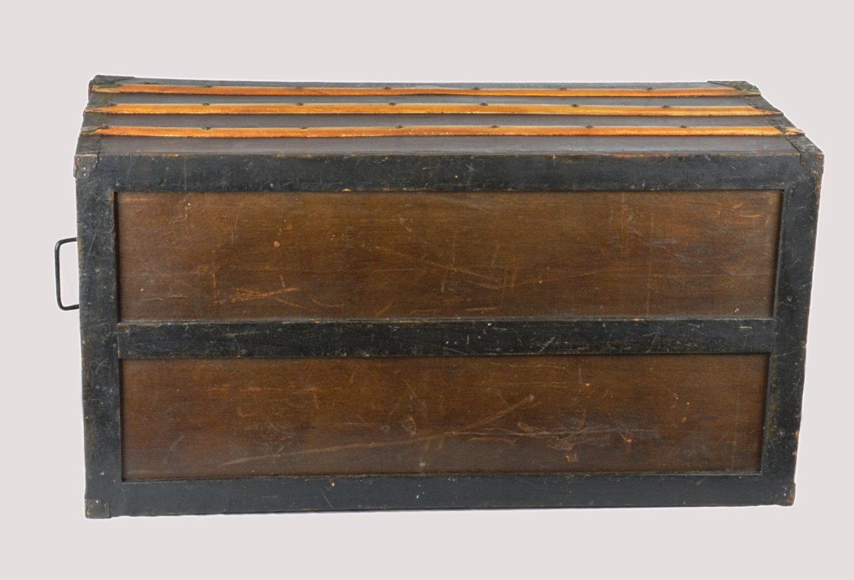 Petite malle de voyage bombée -photo-6