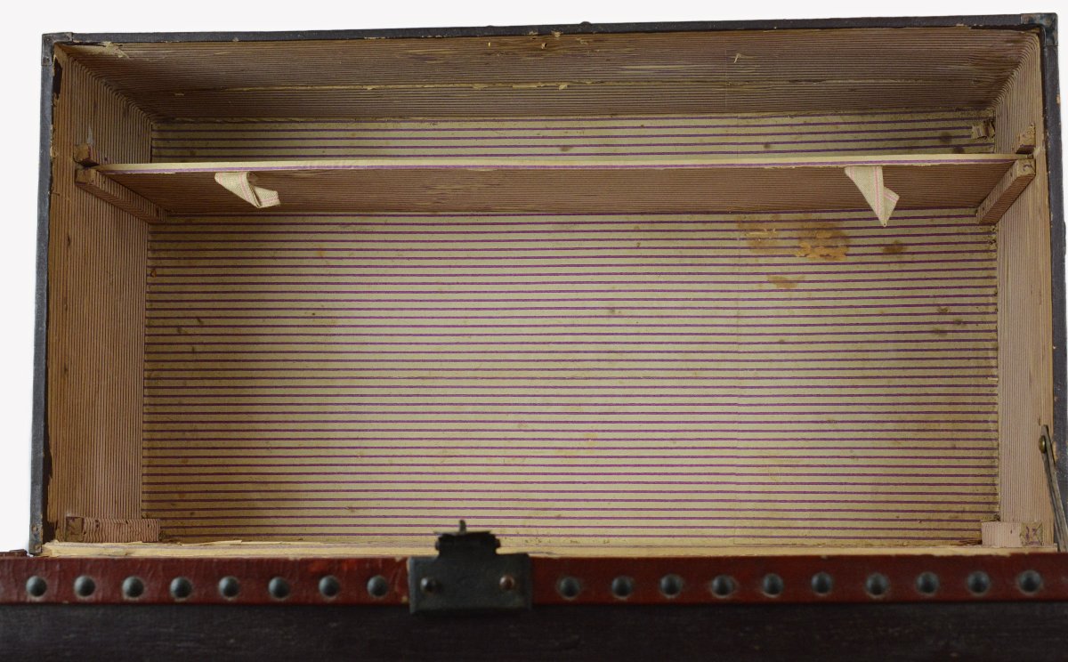 Petite malle de voyage bombée -photo-8