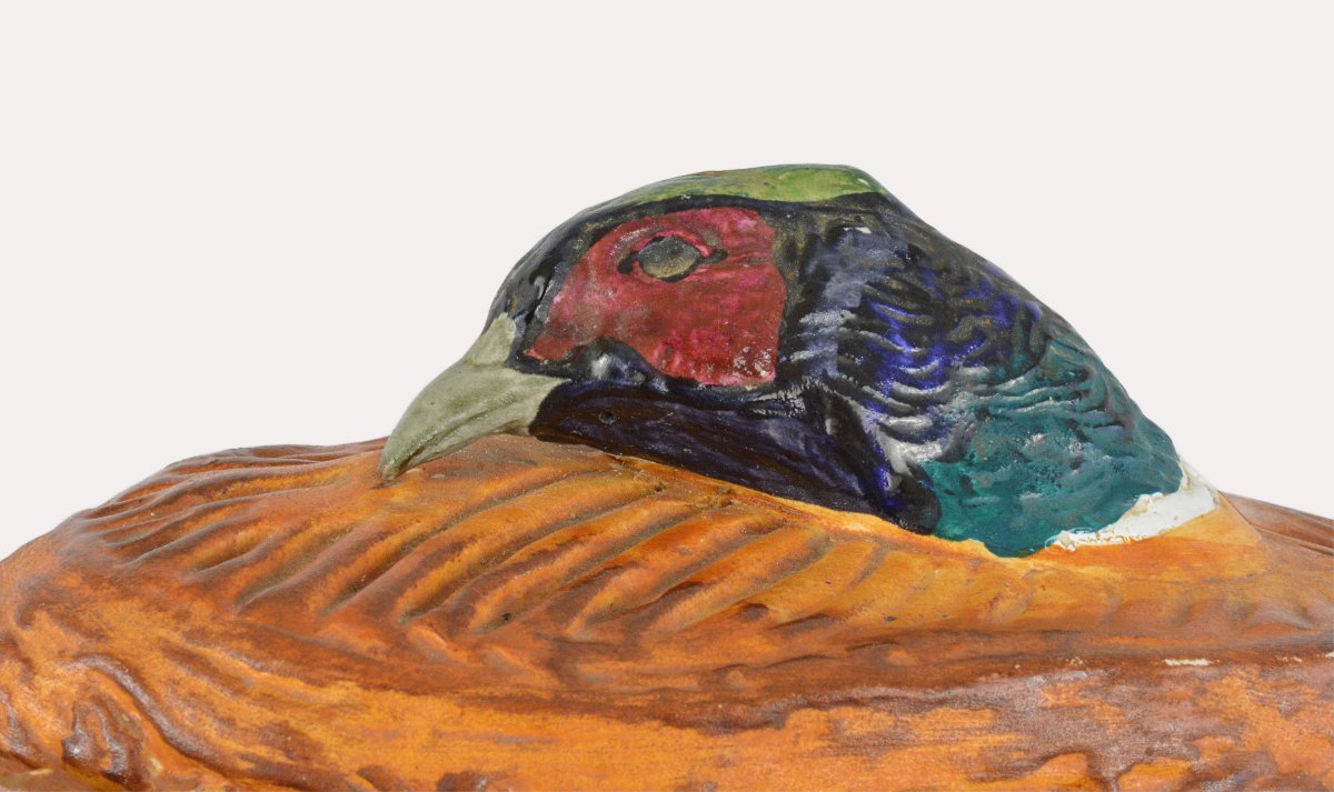 Terrine avec couvercle tête de faisan-photo-4