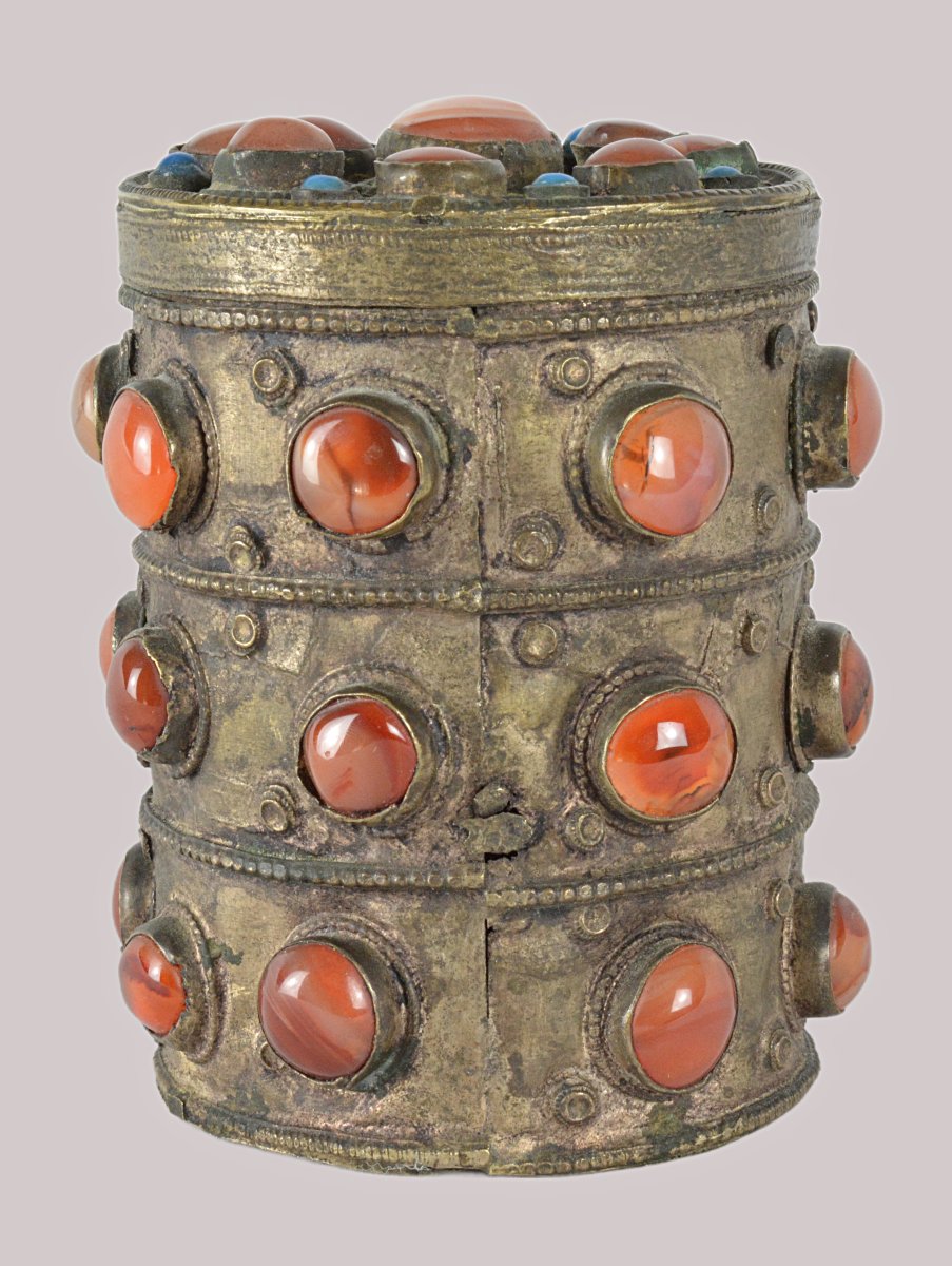 Persian Brass And Carnelian Box-photo-2